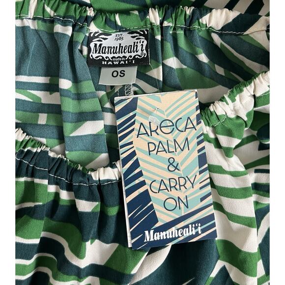 Manuheali'i Grace Midi Dress Fern Grotto Hawaiian Off-Shoulder One Size NEW - Picture 5 of 7